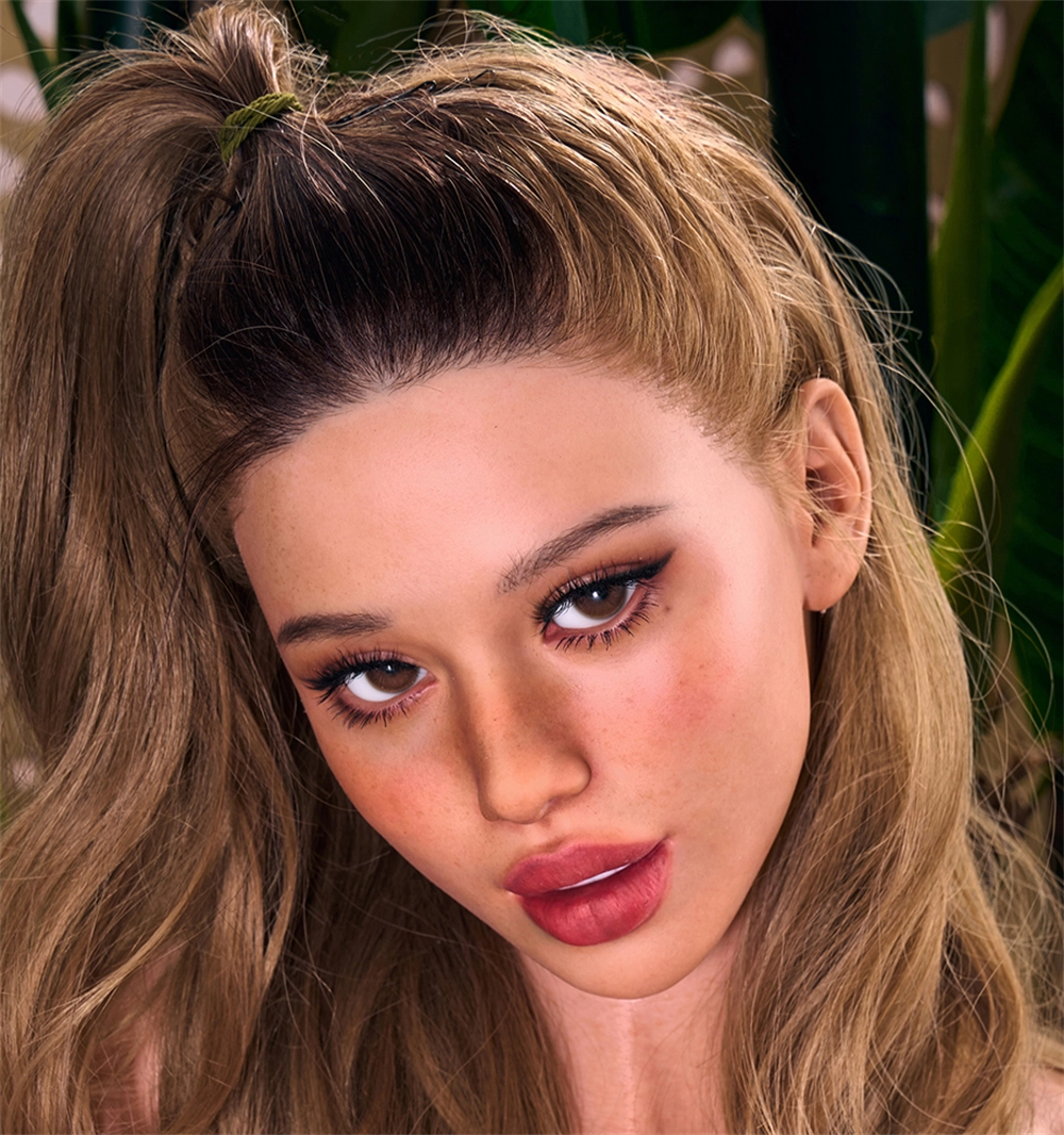Irontech Silicone sex doll Head#R15, ROS Max Mouth, Silky Cream Skin