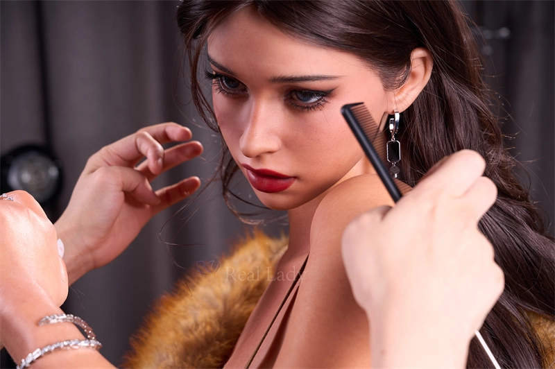 Real Lady 159cm (5ft2) Silicone Sex Doll Hailey, ROS Max Head R12 Honey Bronze