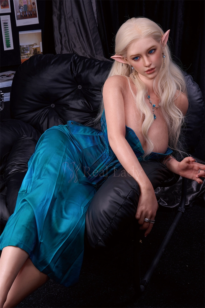 Real Lady 159cm (5ft2) ELF Ear Silicone Sex Doll, ROS Max Head R8 Natural Skin