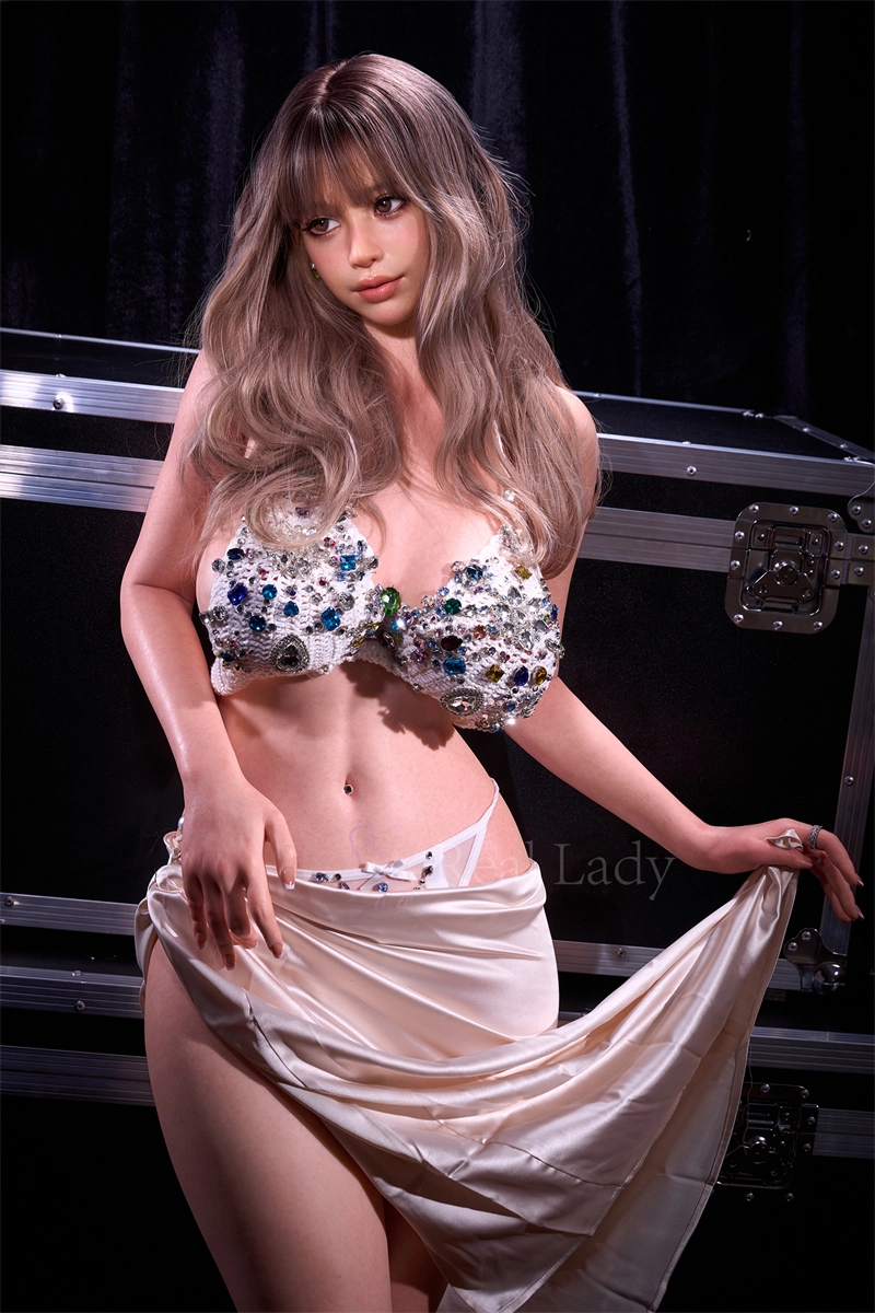 Real Lady 159cm (5ft2) Nightclub Boss Silicone Sex Doll Alodia, ROS Max Head R9 Natural Skin