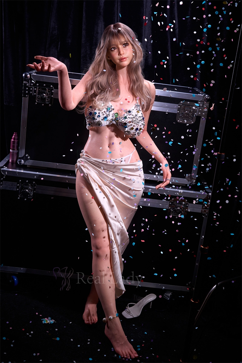 Real Lady 159cm (5ft2) Nightclub Boss Silicone Sex Doll Alodia, ROS Max Head R9 Natural Skin