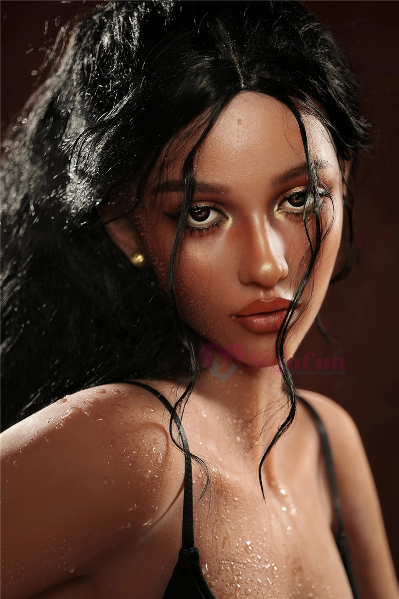 Sigafun 159cm (5ft2) Hybrid Sex Doll, Head SG2 Cecily, Dark Tanned Skin, USA Stock