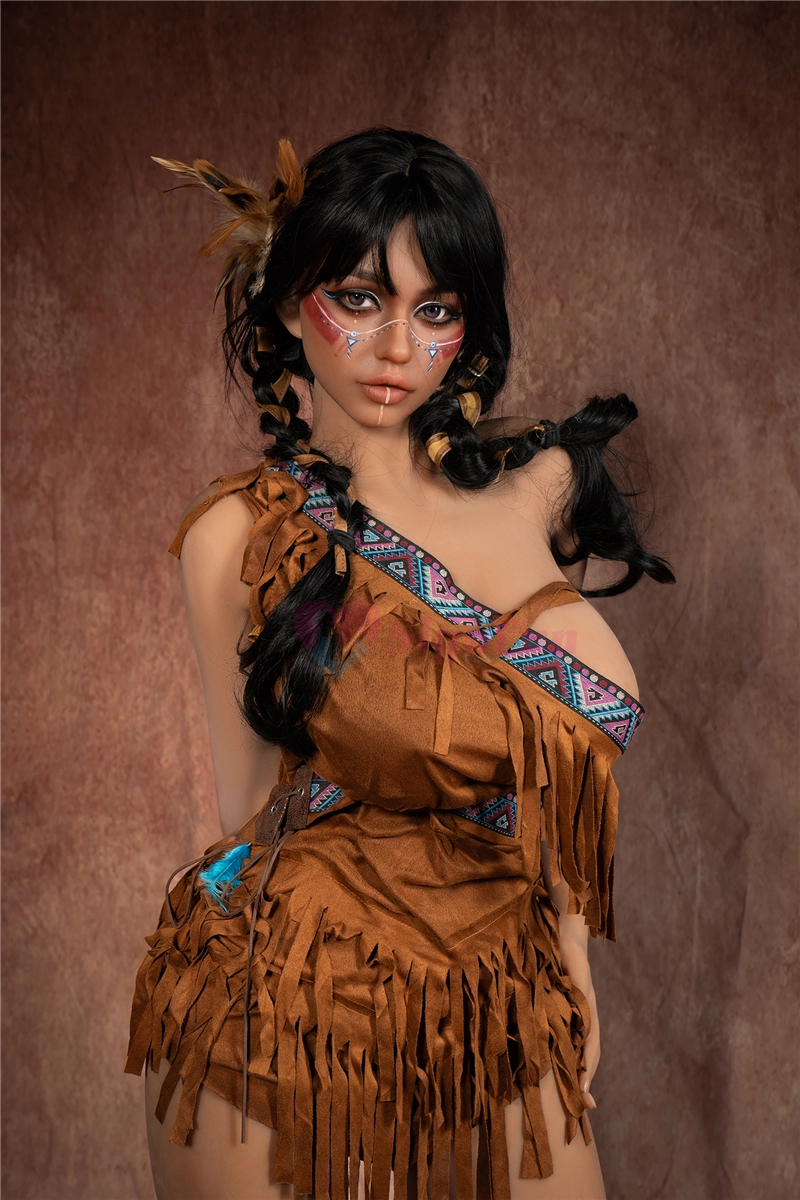 Sigafun 159cm (5ft2) Hybrid Sex Doll, Head SG3 Ada, Dark Tanned Skin, USA Stock
