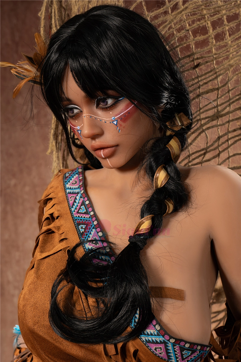 Sigafun 159cm (5ft2) Hybrid Sex Doll, Head SG3 Ada, Dark Tanned Skin, USA Stock