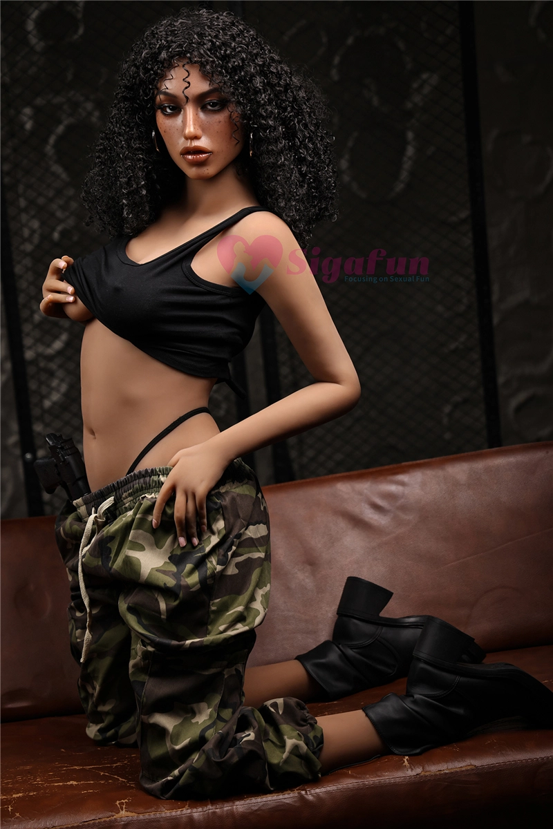 Sigafun 163cm (5ft4) Hybrid Sex Doll, Head#SG4 Delia, Dark Tanned Skin, EU Stock