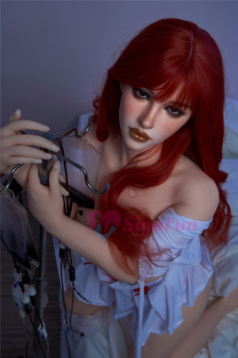Sigafun 164cm (5ft4) Hybrid Sex Doll, Head#SG2 Cecily, Natural Skin, EU Stock Red Wig