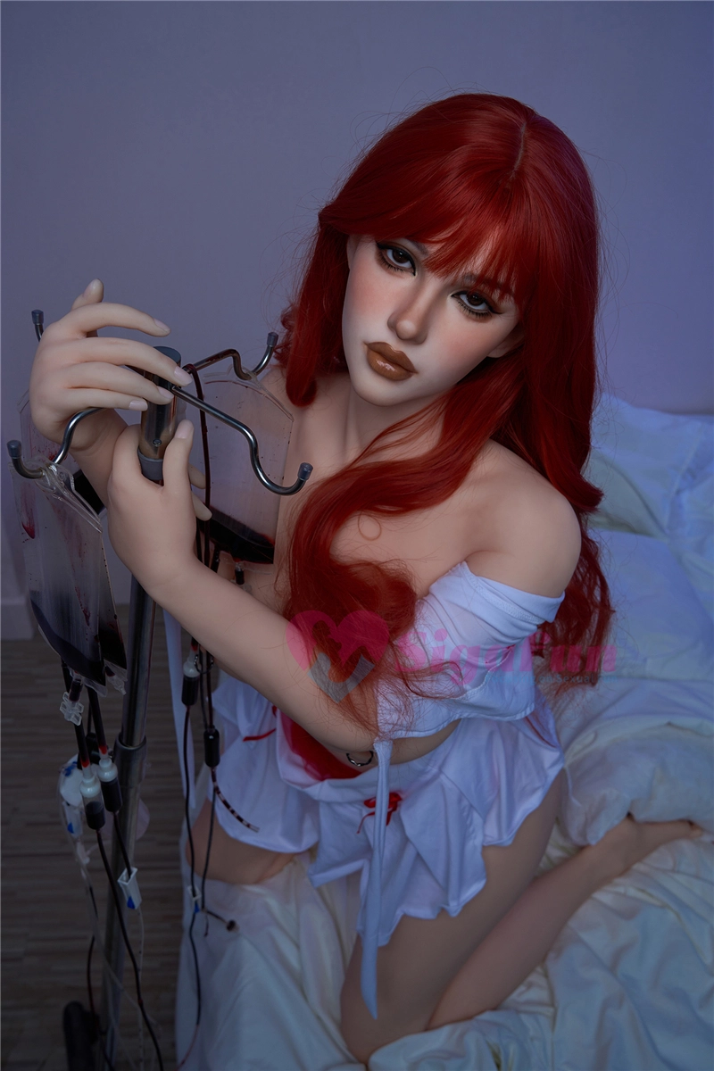 Sigafun 164cm (5ft4) Hybrid Sex Doll, Head#SG2 Cecily, Natural Skin, EU Stock Red Wig