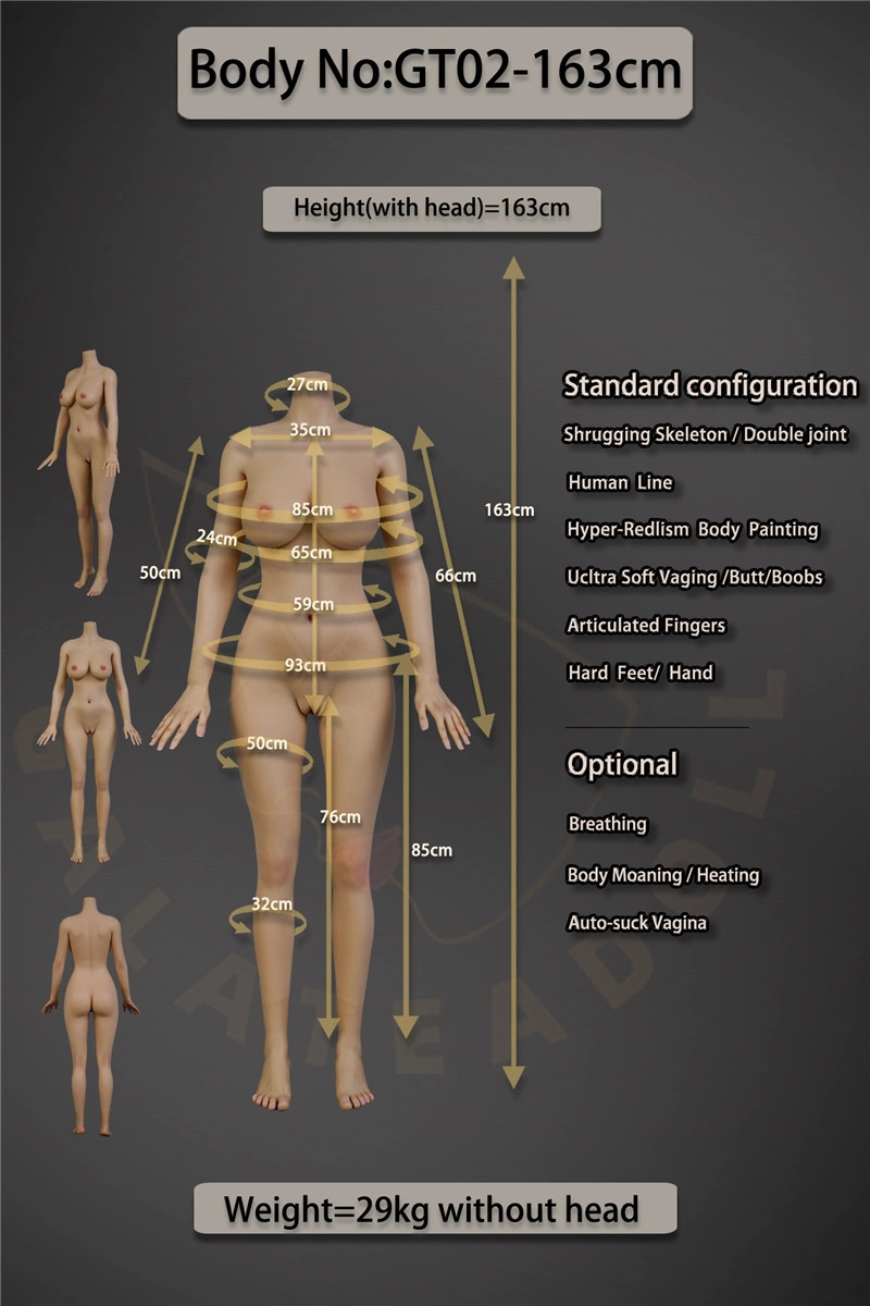 Galatea Doll 163cm (5ft4) GT02 Silicone Sex Doll, Head JS#135 ROS Available