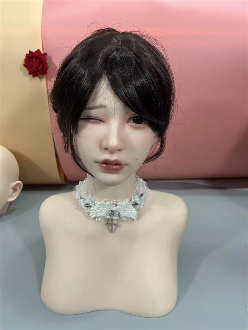 ROS Mouth Real Silicone Sex Doll Head With Close And Open Eyes LS102 ROS Mouth Real Silicone Sex Doll Head With Close And Open Eyes LS102