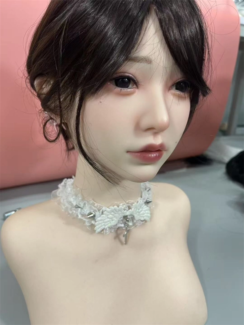 ROS Mouth Real Silicone Sex Doll Head With Close And Open Eyes LS102