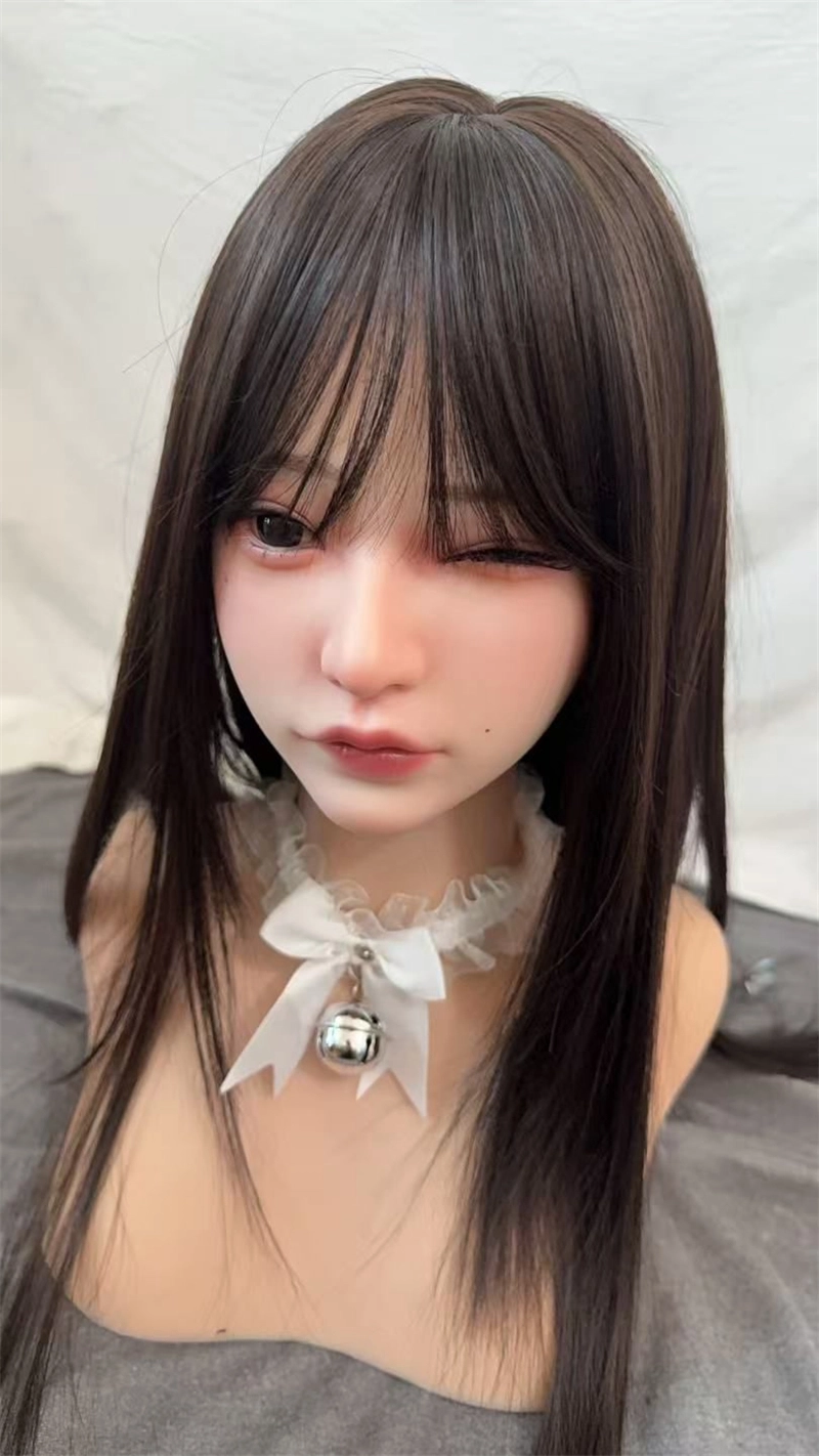 ROS Mouth Real Silicone Sex Doll Head With Close And Open Eyes LS102