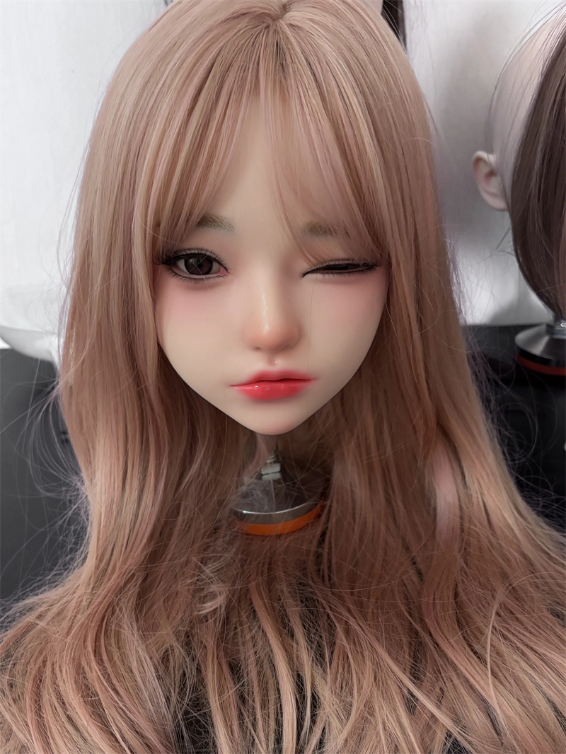 ROS Mouth Real Silicone Sex Doll Head With Close And Open Eyes LS103