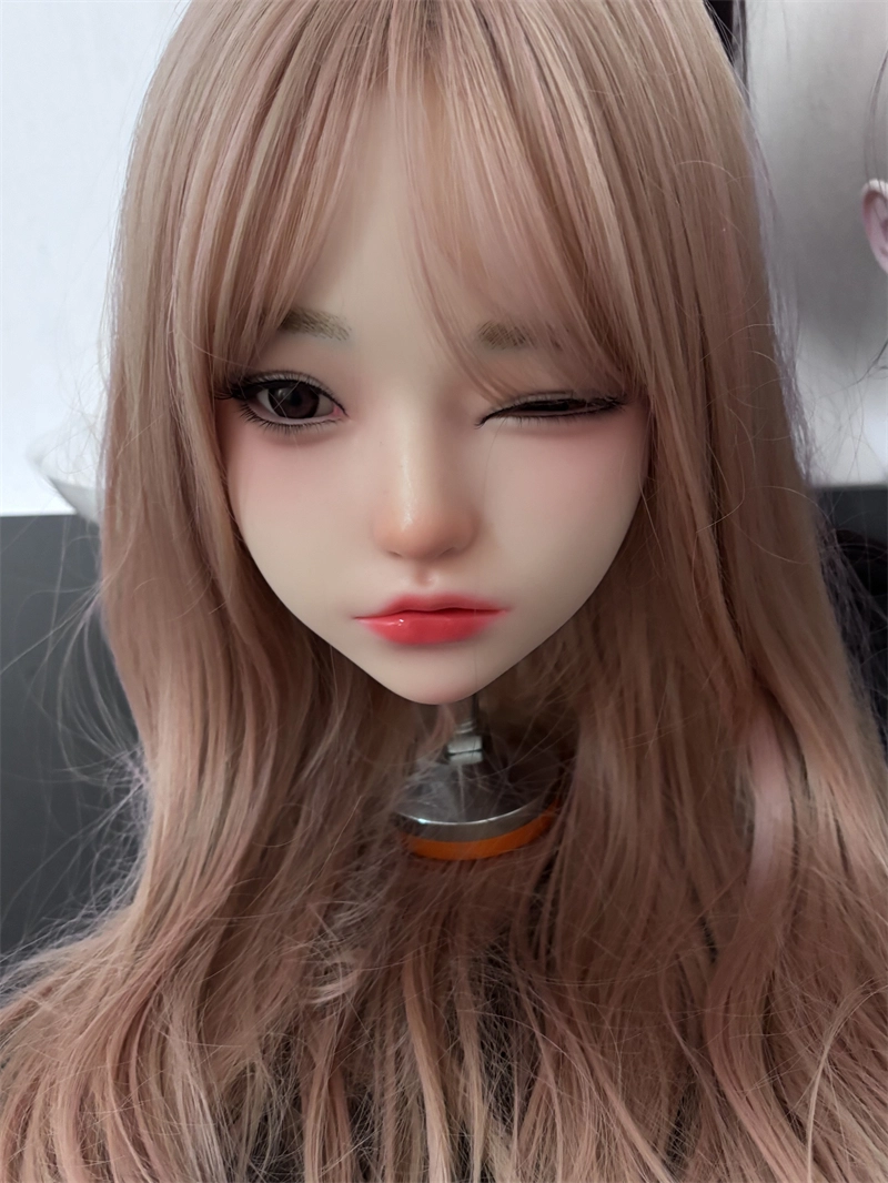 ROS Mouth Real Silicone Sex Doll Head With Close And Open Eyes LS103