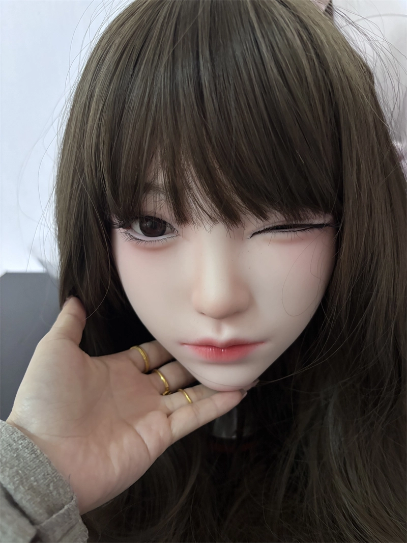 ROS Mouth Real Silicone Sex Doll Head With Close And Open Eyes LS104