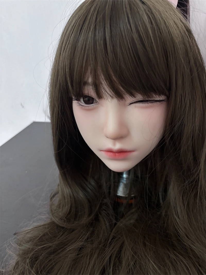 ROS Mouth Real Silicone Sex Doll Head With Close And Open Eyes LS104