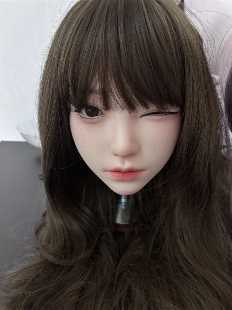 ROS Mouth Real Silicone Sex Doll Head With Close And Open Eyes LS104
