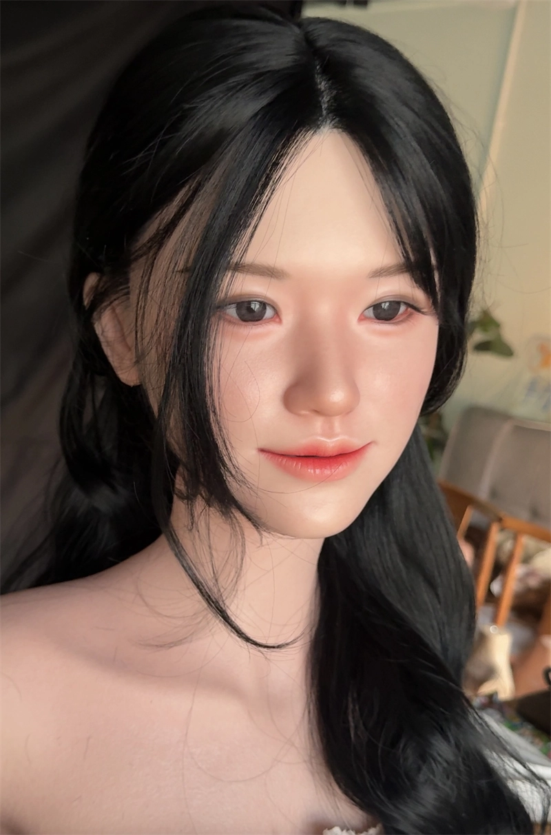 ROS Mouth Real Silicone Sex Doll Head With Close And Open Eyes LS105