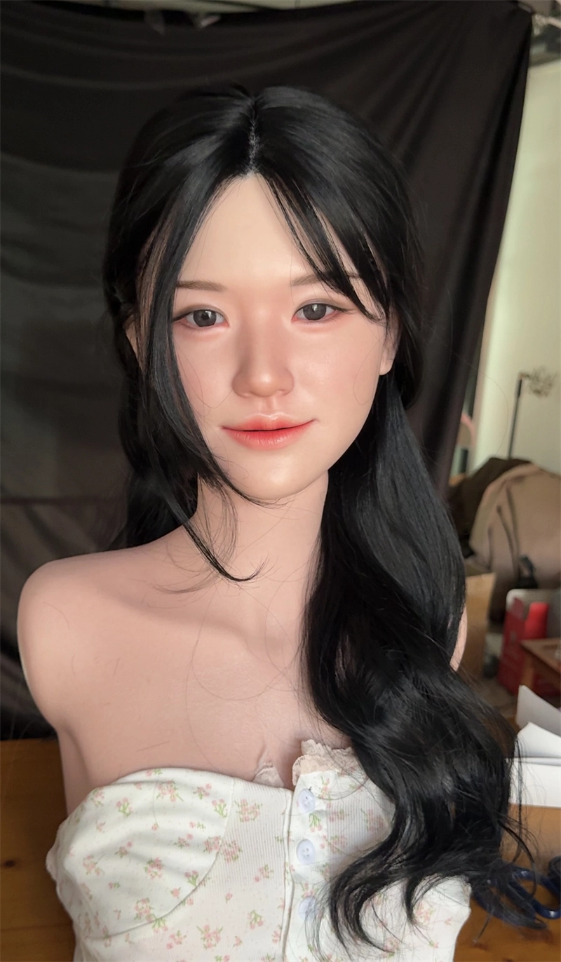 ROS Mouth Real Silicone Sex Doll Head With Close And Open Eyes LS105