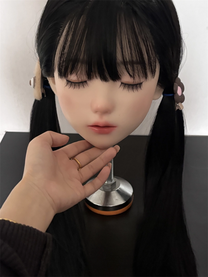 ROS Mouth Real Silicone Sex Doll Head With Close And Open Eyes LS106