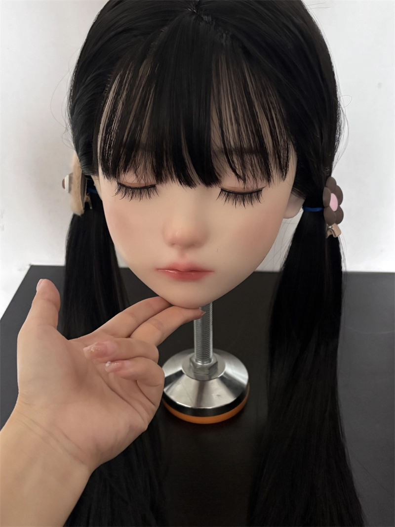 ROS Mouth Real Silicone Sex Doll Head With Close And Open Eyes LS106
