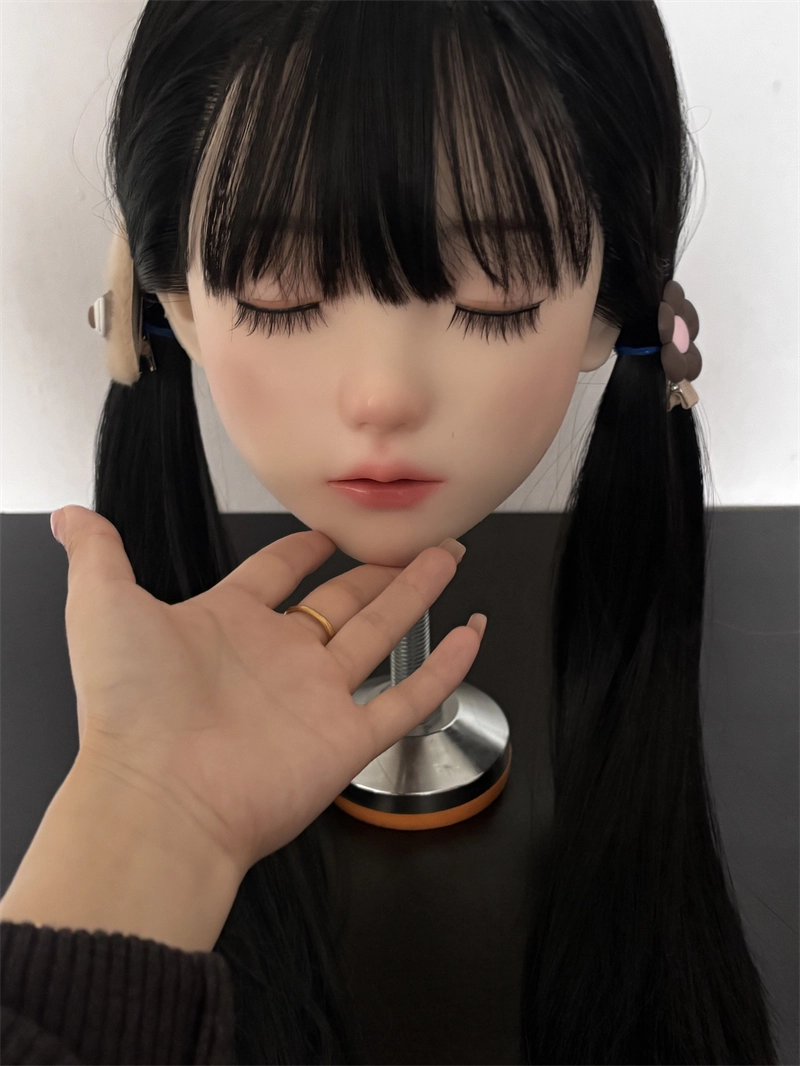 ROS Mouth Real Silicone Sex Doll Head With Close And Open Eyes LS106