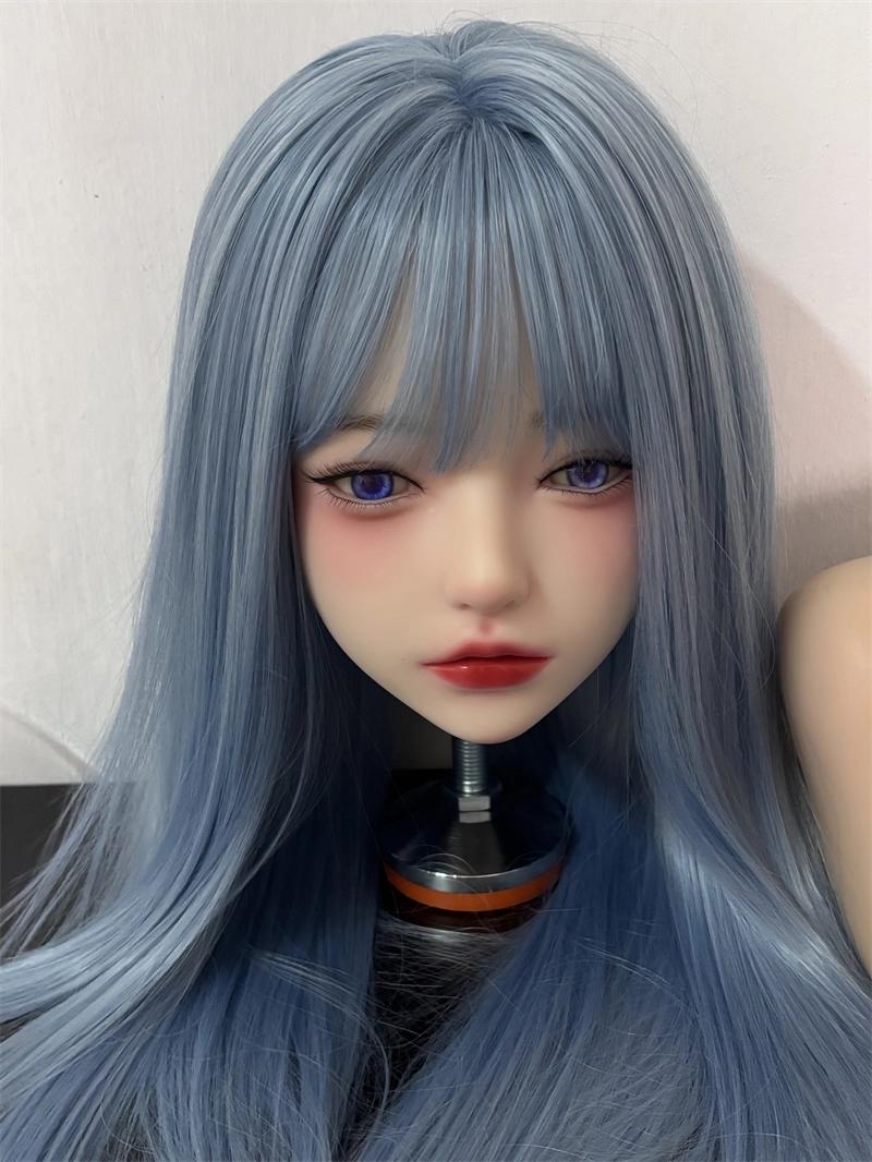 ROS Mouth Real Silicone Sex Doll Head With Close And Open Eyes LS107