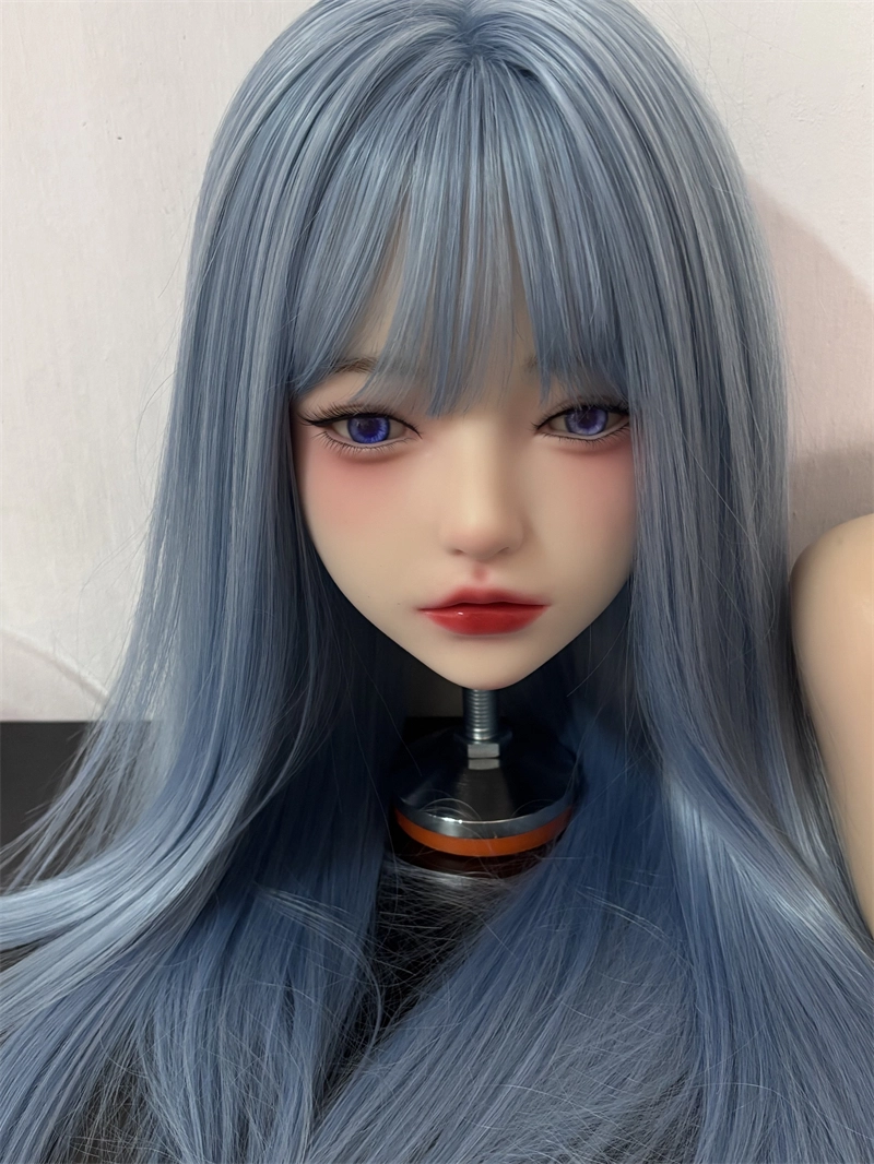 ROS Mouth Real Silicone Sex Doll Head With Close And Open Eyes LS107