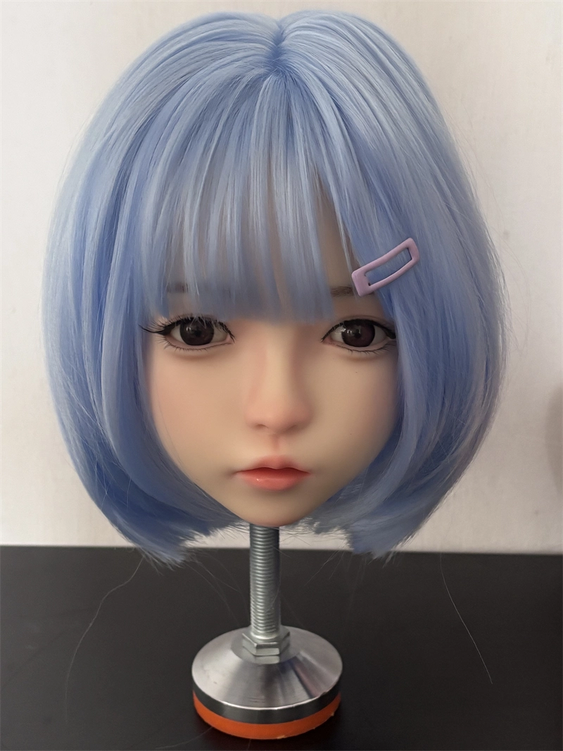 ROS Mouth Real Silicone Sex Doll Head With Close And Open Eyes LS118