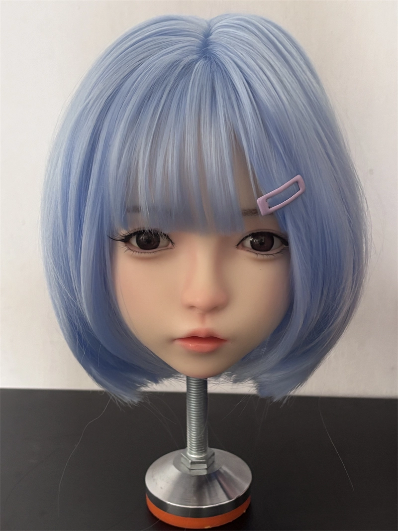 ROS Mouth Real Silicone Sex Doll Head With Close And Open Eyes LS118