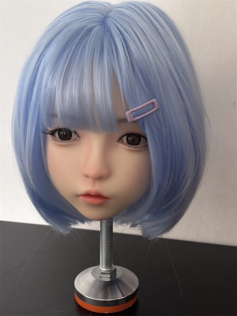 ROS Mouth Real Silicone Sex Doll Head With Close And Open Eyes LS118