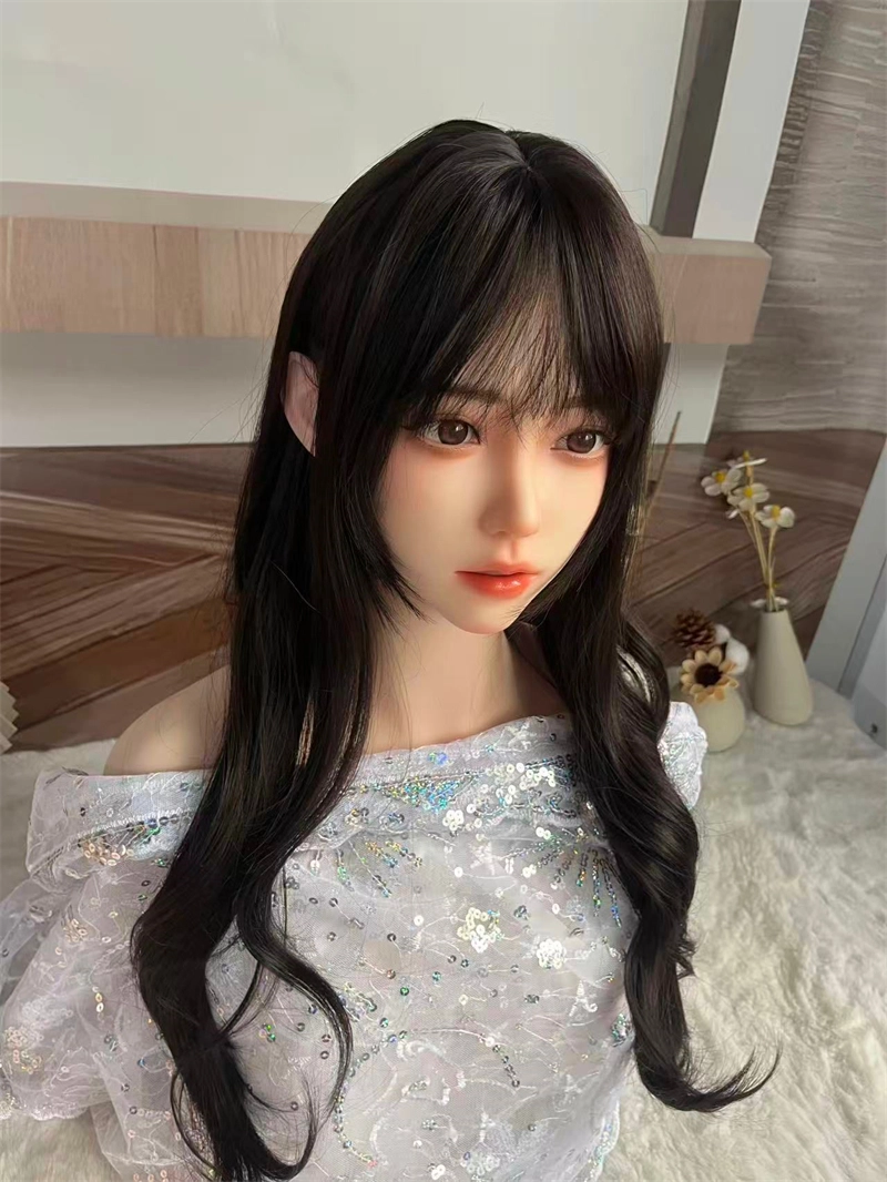 ROS Mouth Real Silicone Sex Doll Head With Close And Open Eyes LS122