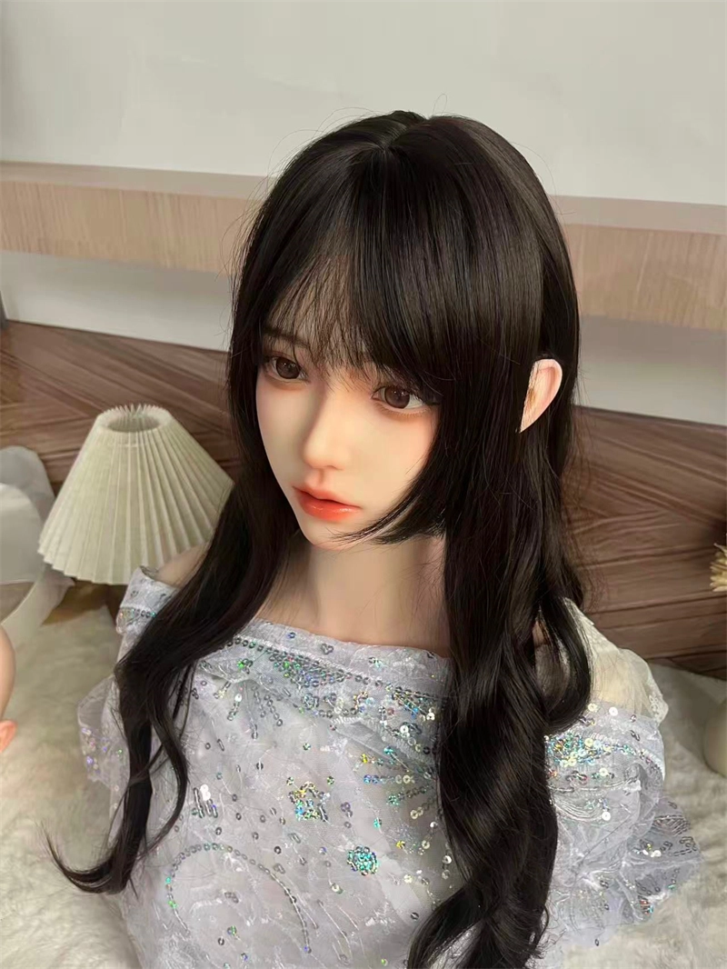 ROS Mouth Real Silicone Sex Doll Head With Close And Open Eyes LS122