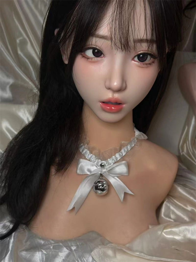 ROS Mouth Real Silicone Sex Doll Head With Close And Open Eyes LS123