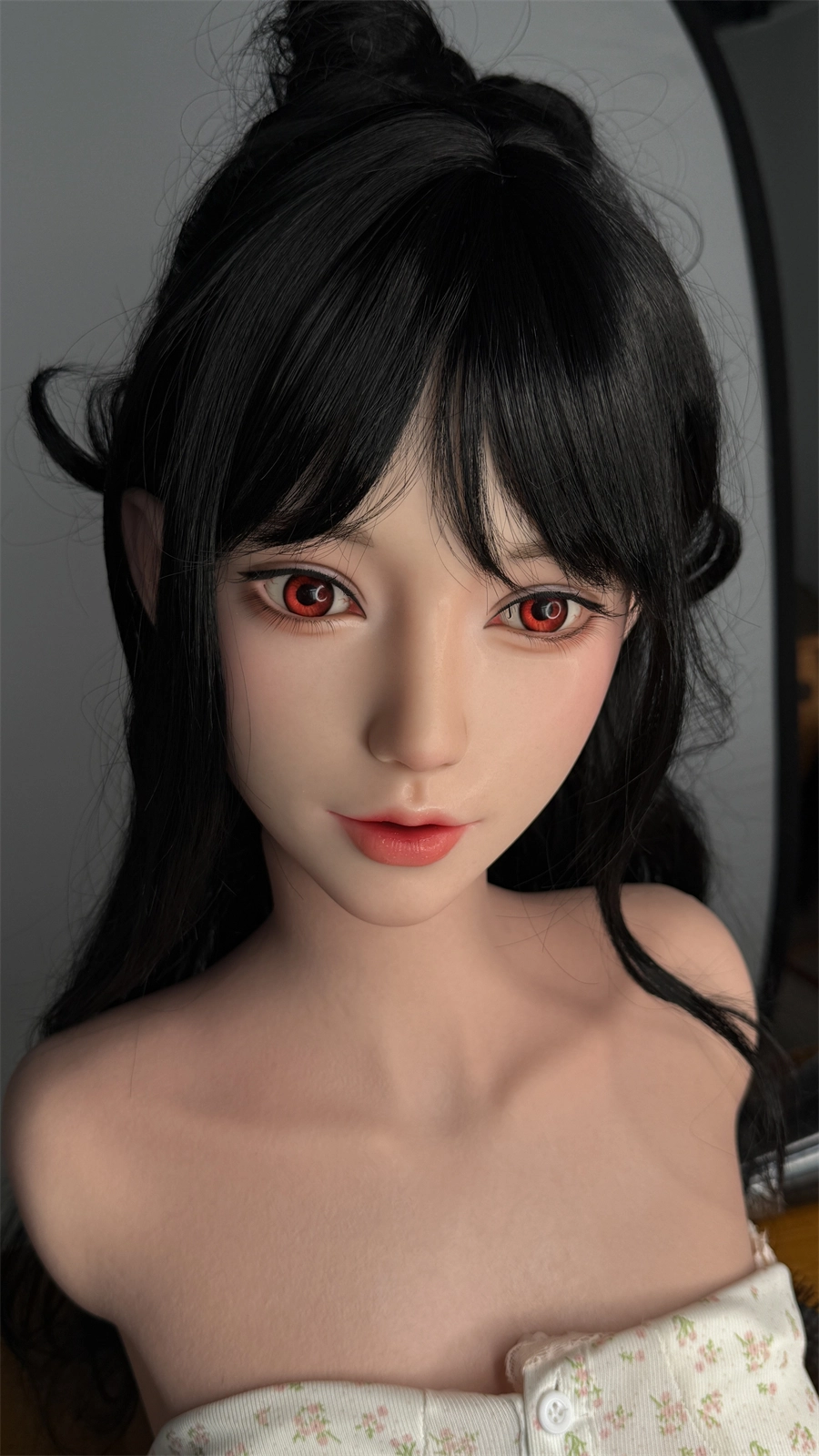 ROS Mouth Real Silicone Sex Doll Head With Close And Open Eyes LS125