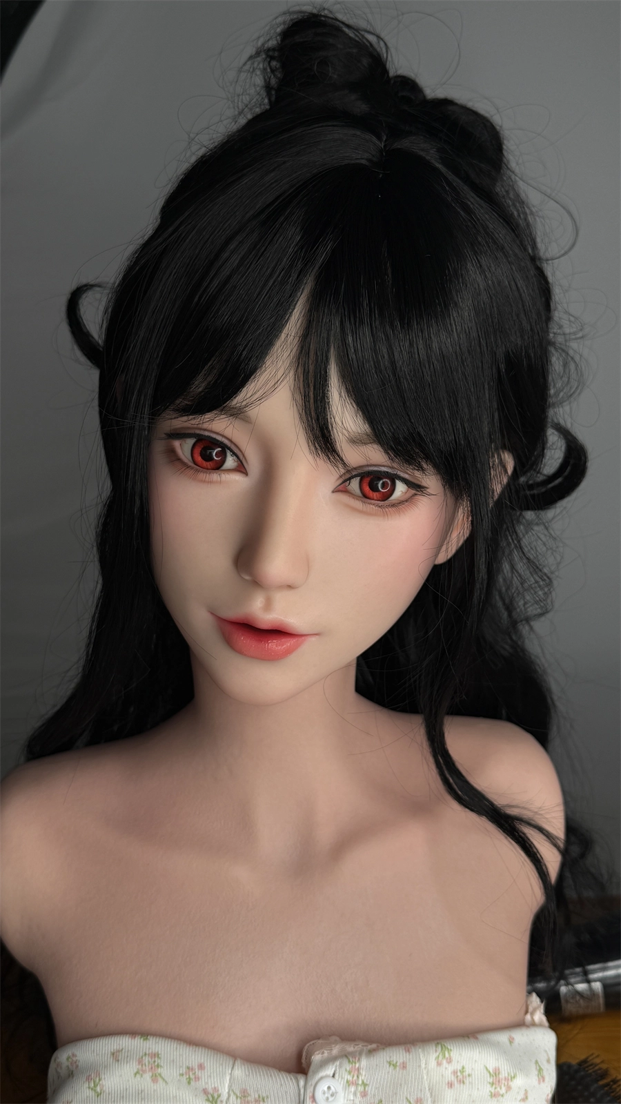 ROS Mouth Real Silicone Sex Doll Head With Close And Open Eyes LS125