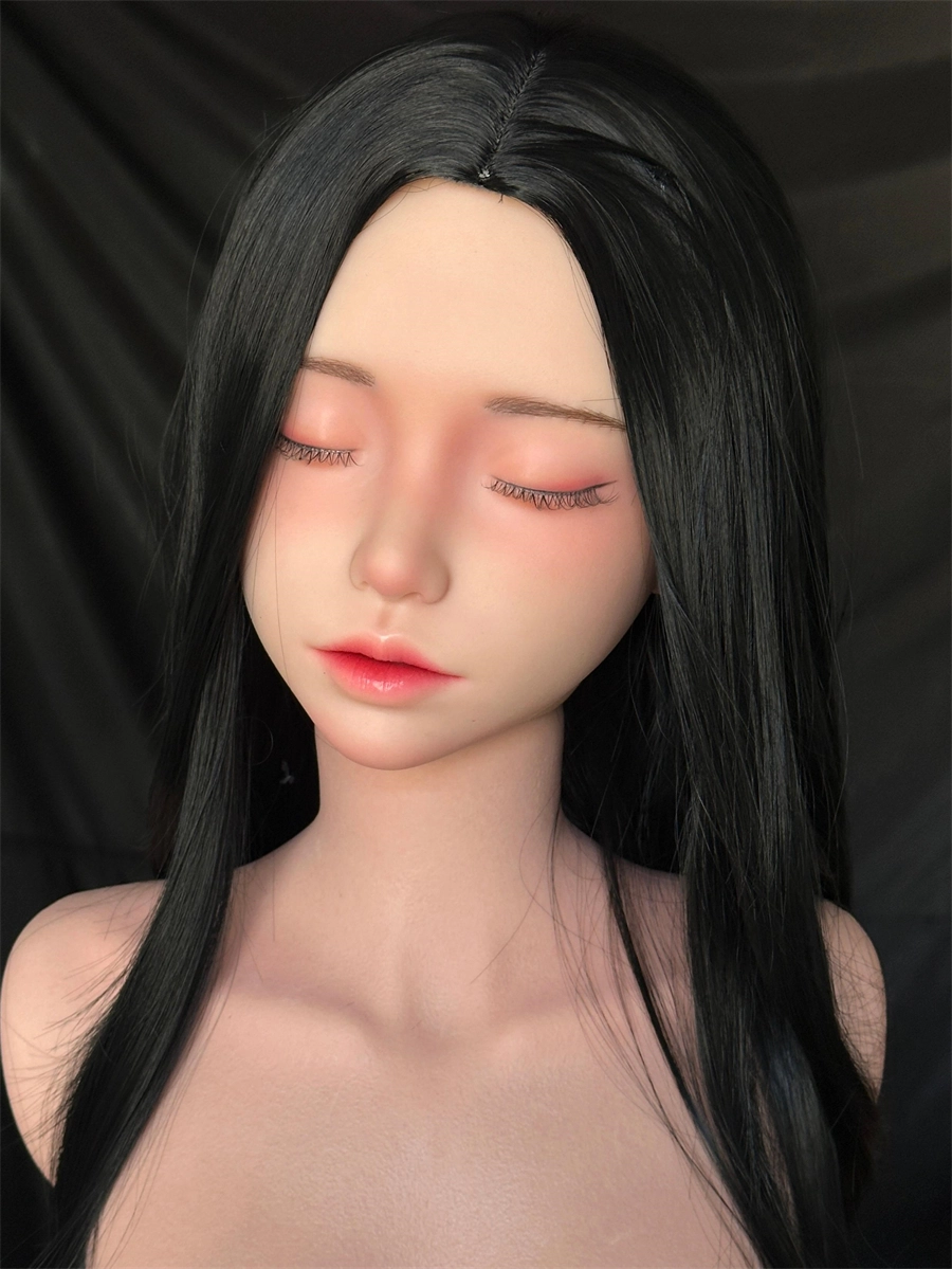 ROS Mouth Real Silicone Sex Doll Head With Close And Open Eyes LS126