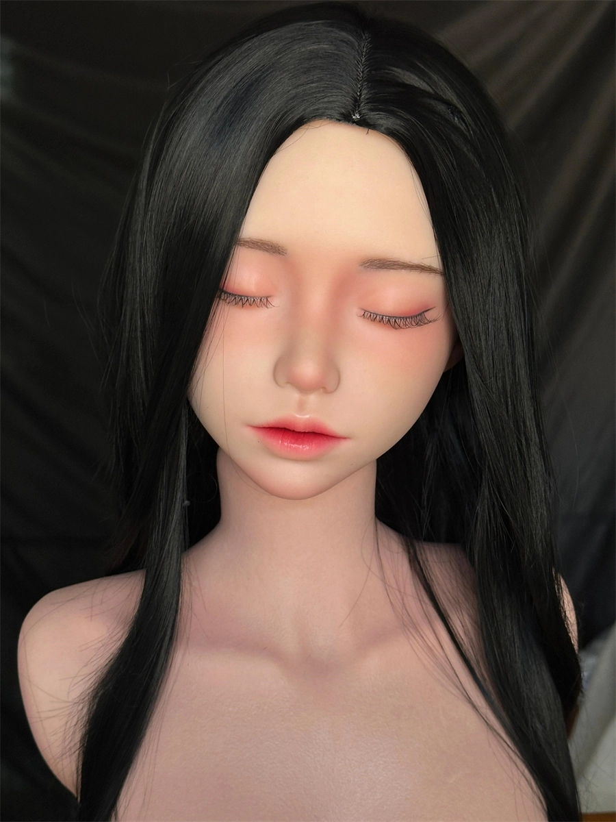 ROS Mouth Real Silicone Sex Doll Head With Close And Open Eyes LS126