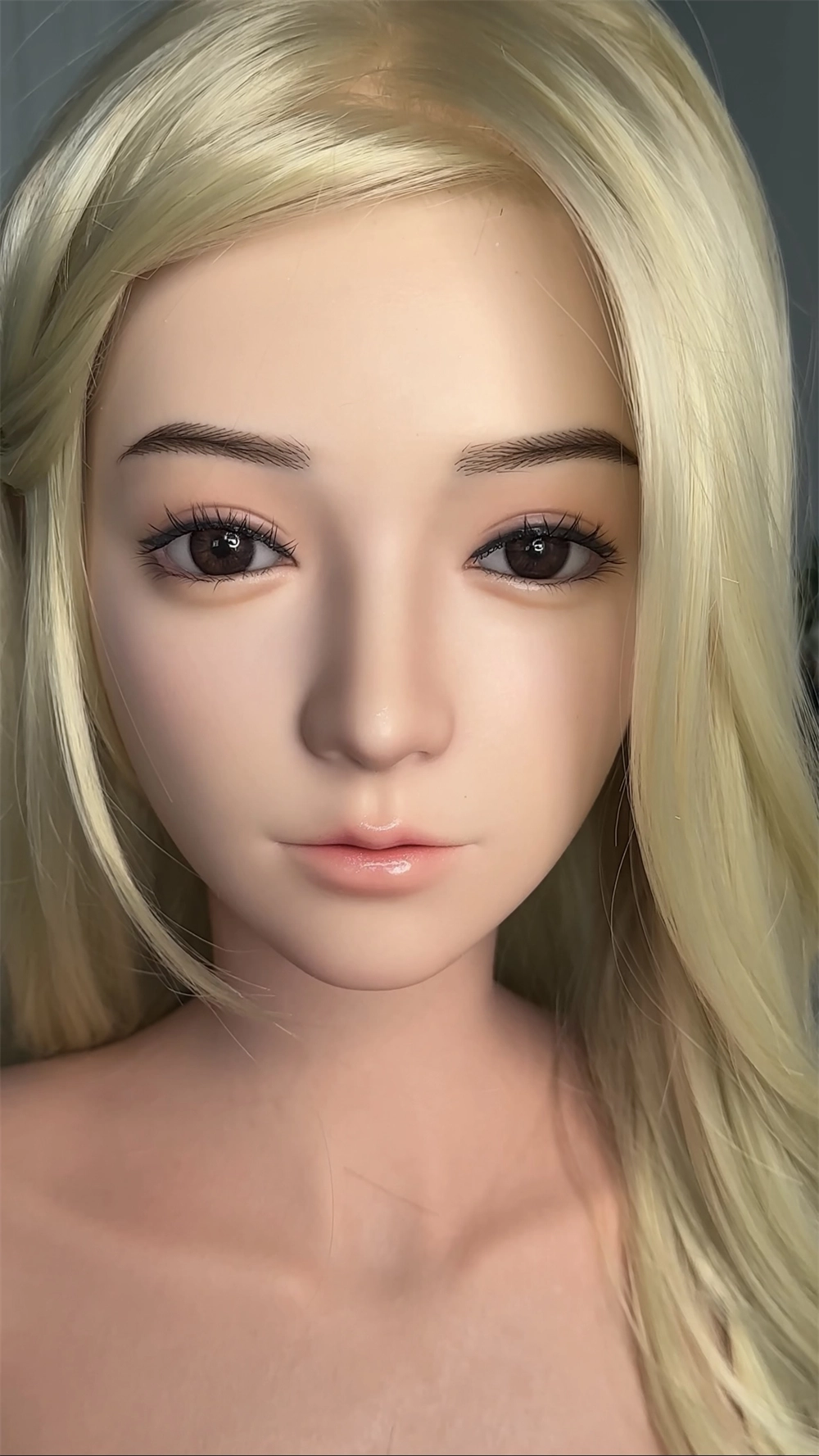 ROS Mouth Real Silicone Sex Doll Head With Close And Open Eyes LS129