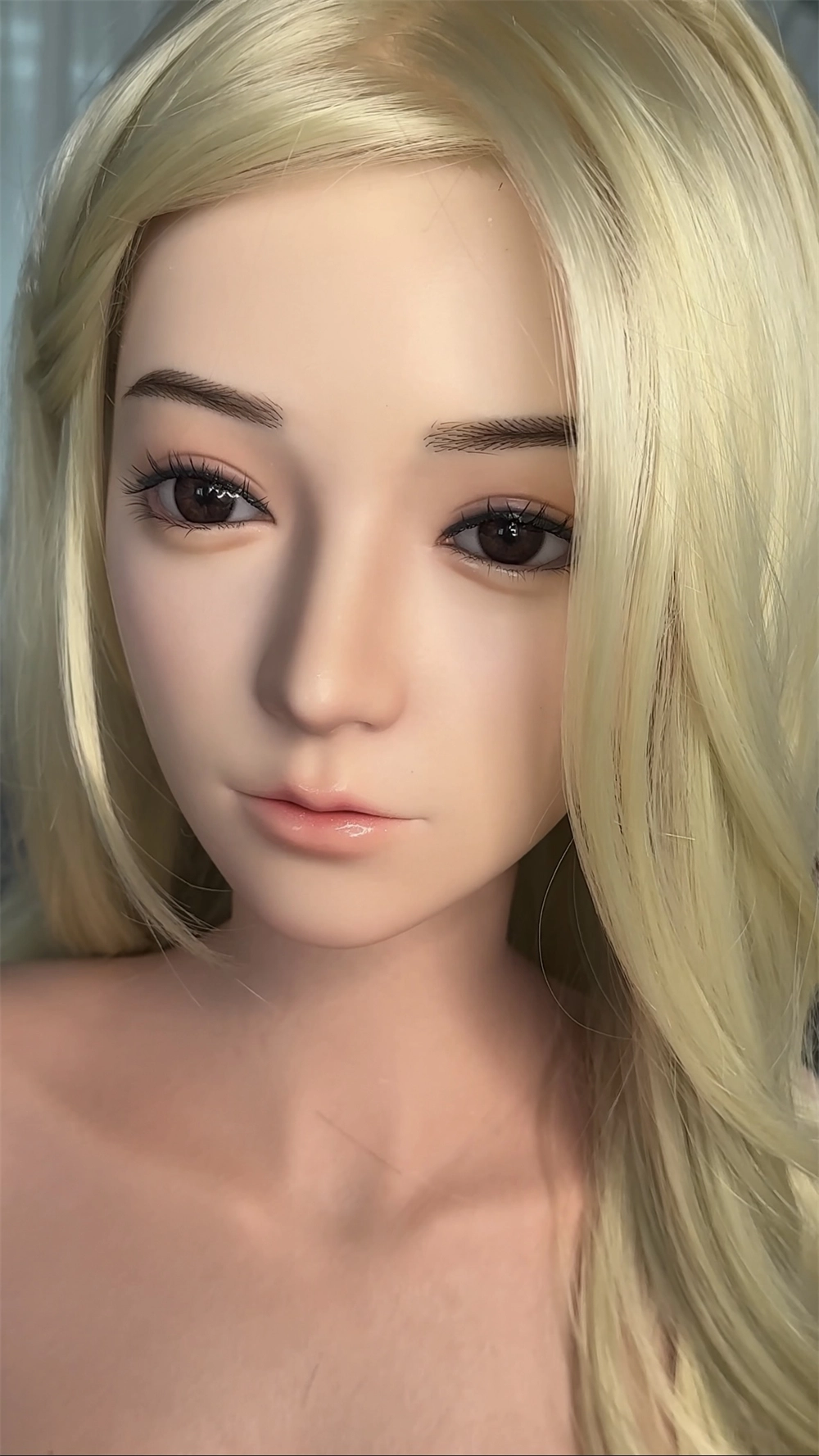 ROS Mouth Real Silicone Sex Doll Head With Close And Open Eyes LS129