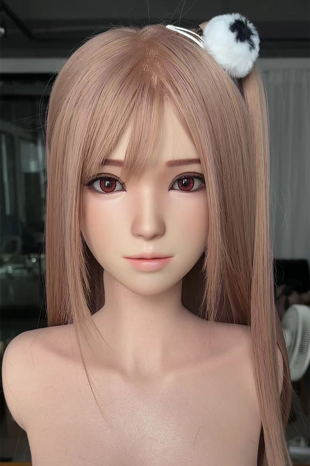 ROS Mouth Real Silicone Sex Doll Head With Close And Open Eyes LS133