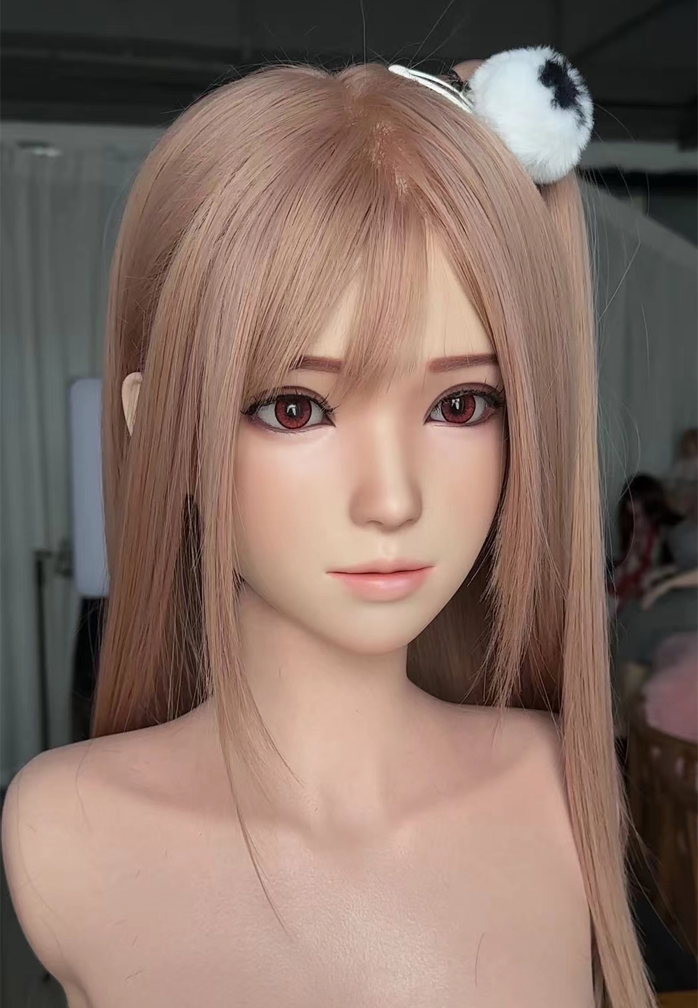 ROS Mouth Real Silicone Sex Doll Head With Close And Open Eyes LS133