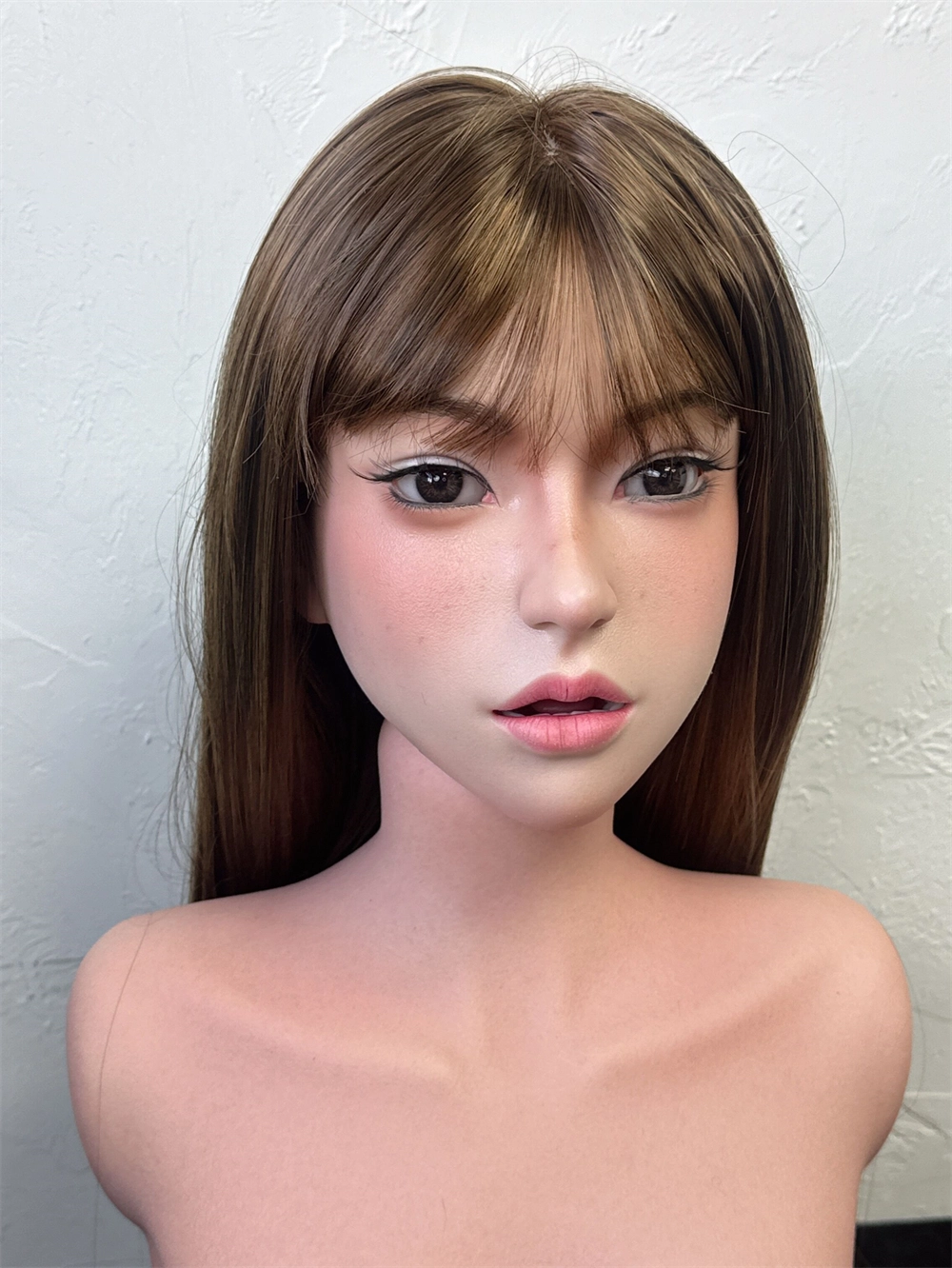 ROS Mouth Real Silicone Sex Doll Head With Close And Open Eyes LS130