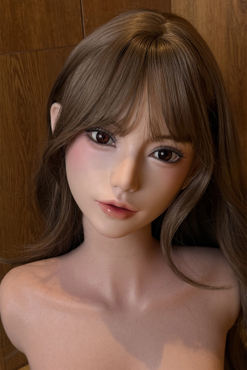 ROS Mouth Real Silicone Sex Doll Head With Close And Open Eyes LS124