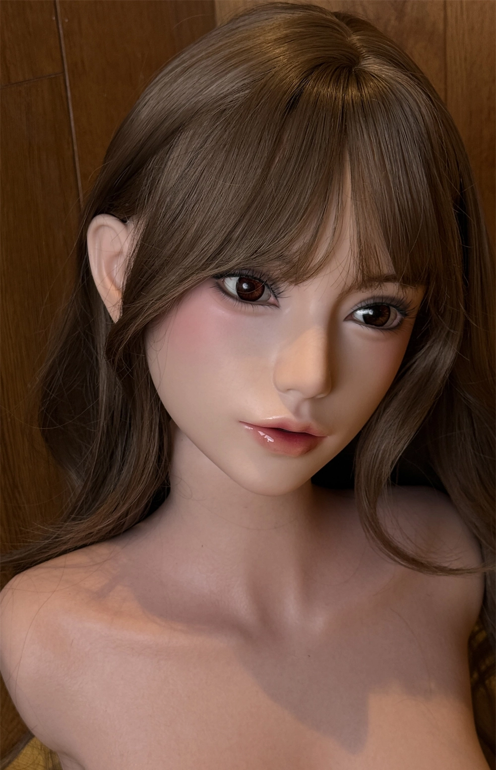 ROS Mouth Real Silicone Sex Doll Head With Close And Open Eyes LS124