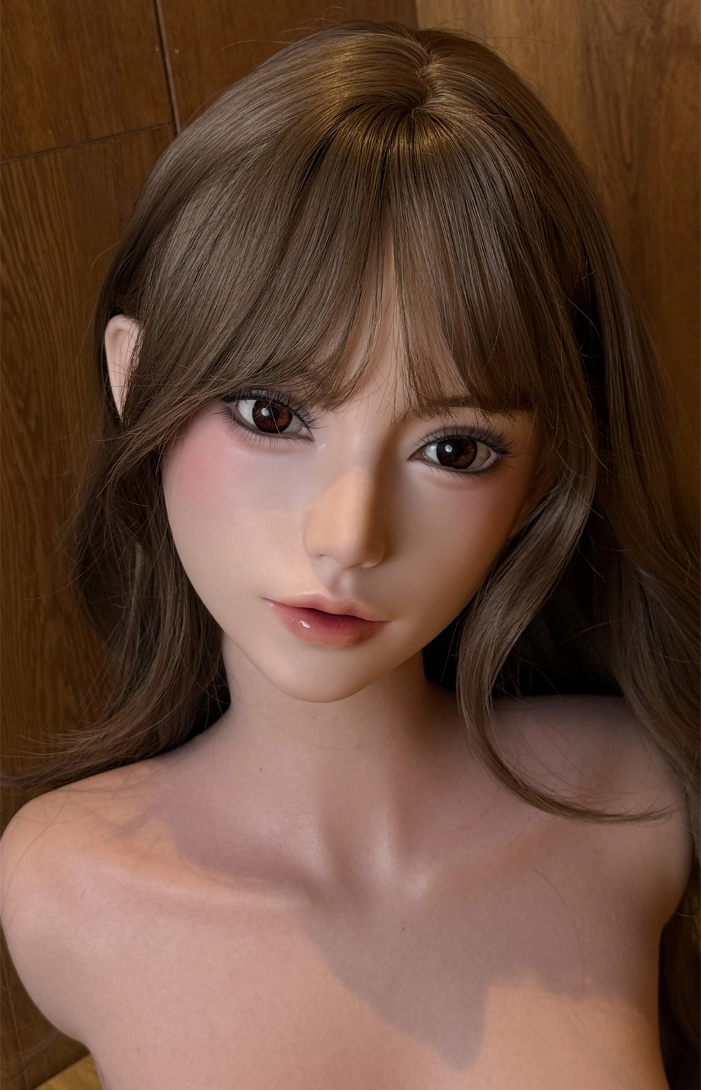 ROS Mouth Real Silicone Sex Doll Head With Close And Open Eyes LS124