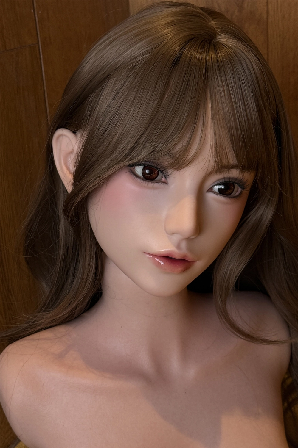 ROS Mouth Real Silicone Sex Doll Head With Close And Open Eyes LS124