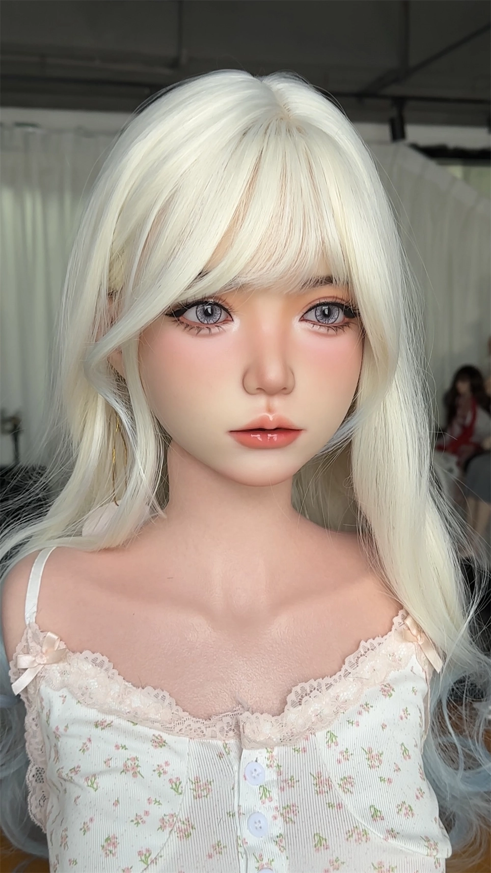 ROS Mouth Real Silicone Sex Doll Head With Close And Open Eyes LS127